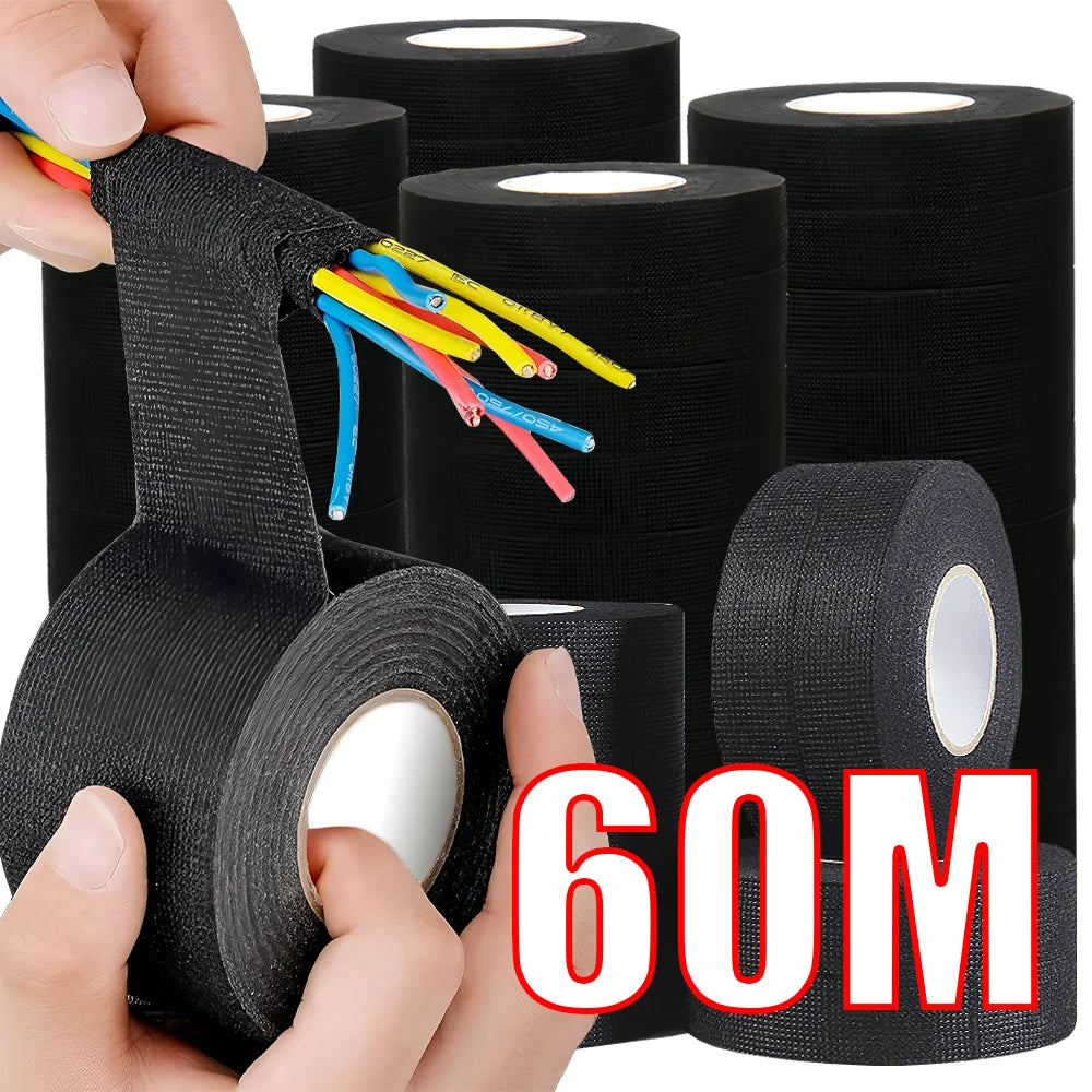 Automotive Cloth Tape Electrical Insulating Fabric Tapes Heat Resistance Thermal Car Tape Waterproof Soundproof Wires Tape Qme