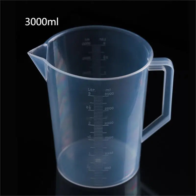 500–2000ml Graduated Plastic Beaker , Chemical-Resistant Measuring Cylinder for Science Lab, DIY Projects & Home Experiments Qme A4
