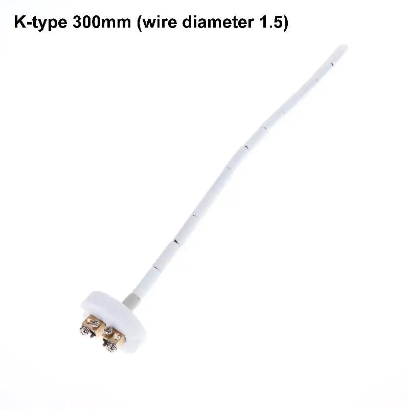 WRN-010 K Type Thermocouple Sensor 0-1300°C High Temperature Ceramic Core Thermostat Probe for Furnace Resistance Kiln Qme B1