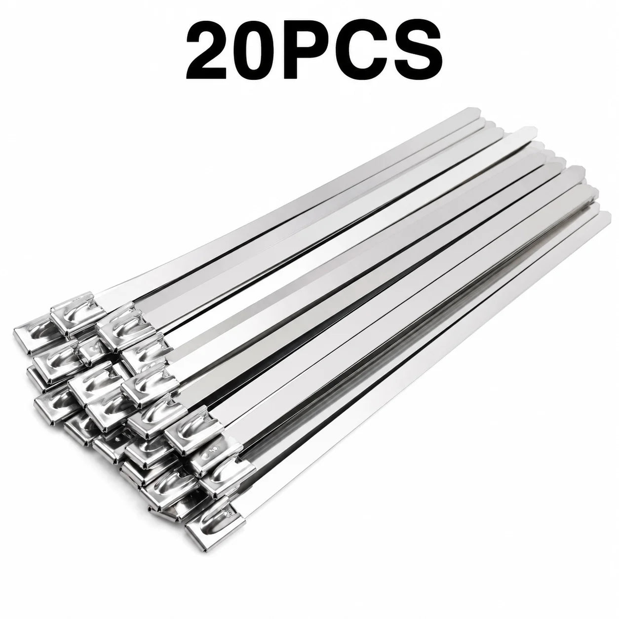 Rust Resistant Stainless Steel Cable Ties 20/50Pcs Strong Zip Straps For Machinery Auto Outdoor Wiring Binding And Fixing Qme 20PCS 4.6mmX200mm