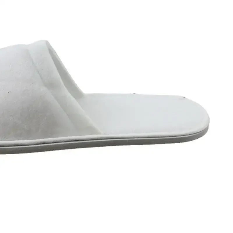 10Pairs Disposable Hotel Slippers 28x11cm White Closed Toe Anti Slip Qme