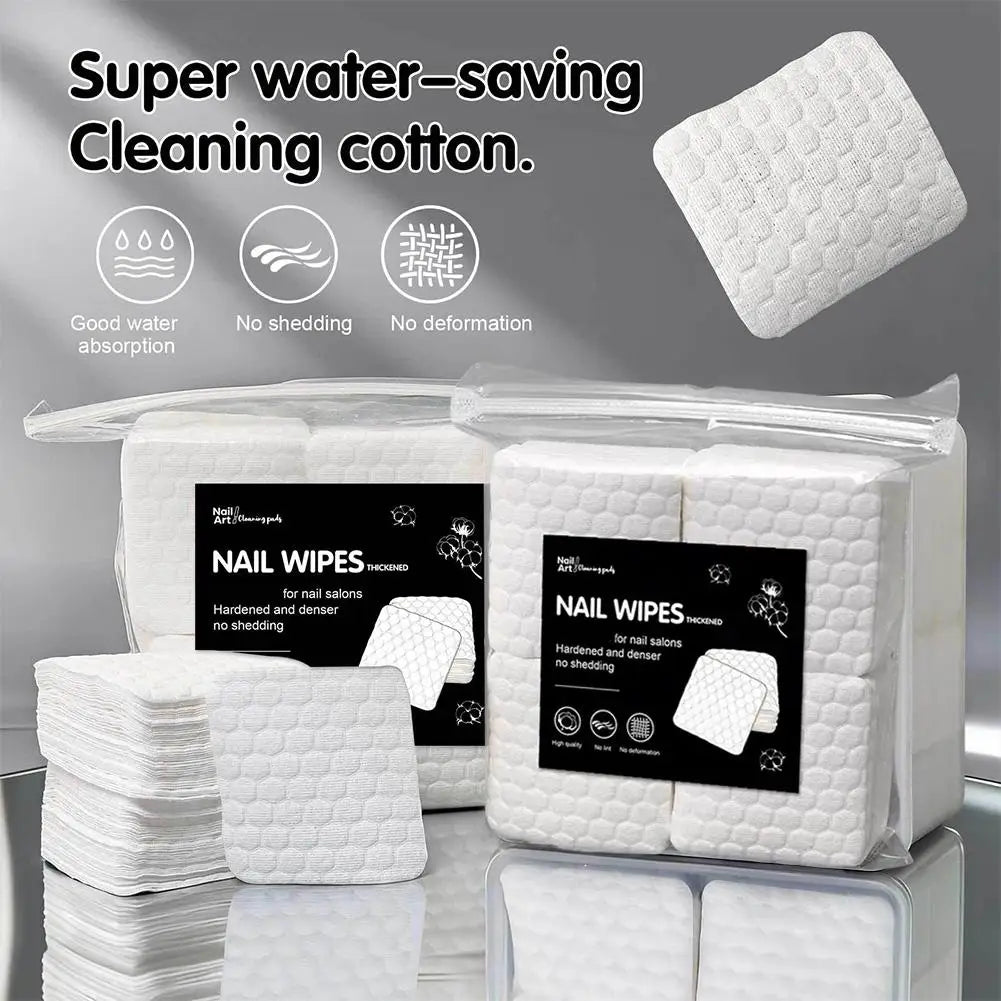 Nail Polish Remover Dry Pads Lint Wipes 200 Absorbent Soft Salon Qme