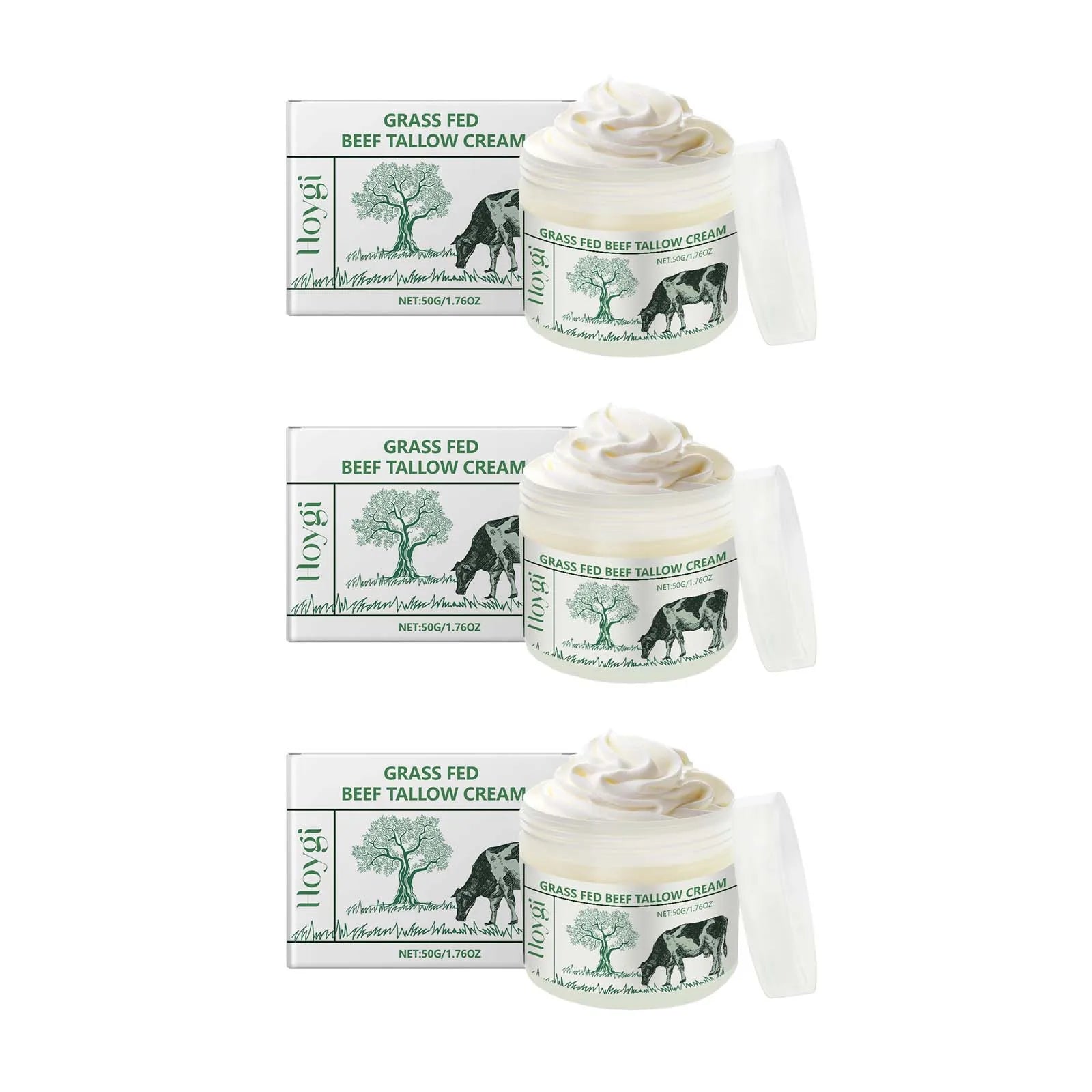 1/2/3Pcs Tallow Face Cream Lasting Moisturizing Body Lotion Rejuvenation Firming Nourishing Smooth Skin Care for Face Body Qme 3Pcs