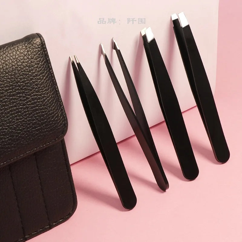 Professional Eyebrow Tweezers Hair Removal Clip Makeup Sets Eyelash Qme