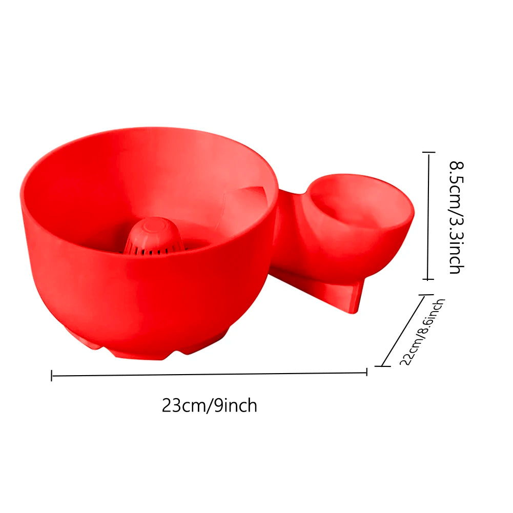 Portable Fruit Wash Bowl Vegetable Washer Fruit Food Washing Washing Spinner Cleaning Basket for Home Kitchen Draining Qme Red L