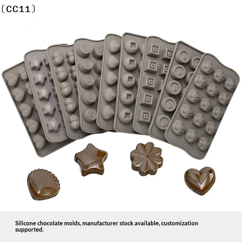 Silicon Chocolate Candy Molds Baking Cake Trays Pastry Accessories Qme