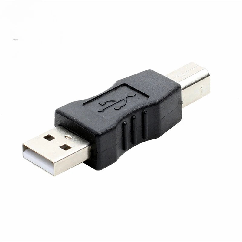 10PCS USB 2.0 A Male & A Female to B Female Printer Print Converter Adapter Connector USB 2.0 Port Retail wholesale Qme male to male China Mainland
