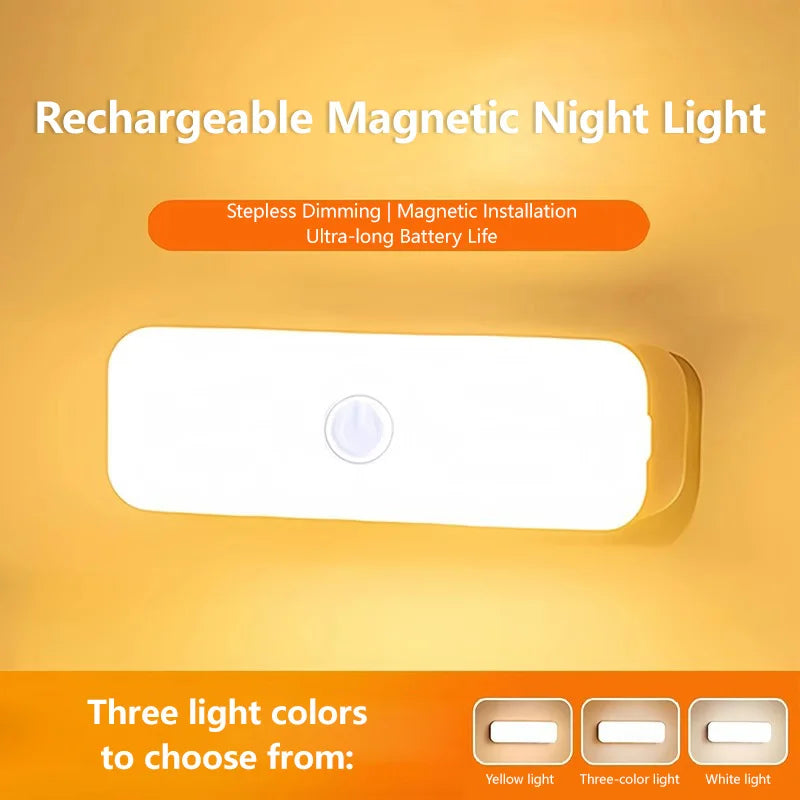 3 Colors Adjustment Wireless Eye Protection Night Lamp Magnetic Qme
