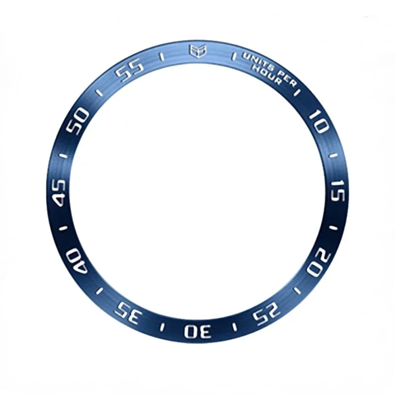 Metal Bezel For Samsung Galaxy Watch 6/5/4 40mm 44mm Time/Speed Scale Frame Protective Ring Watch 6 Classic 47mm 43mm 46mm 42mm Qme Blue-A watch 6 classic 47mm
