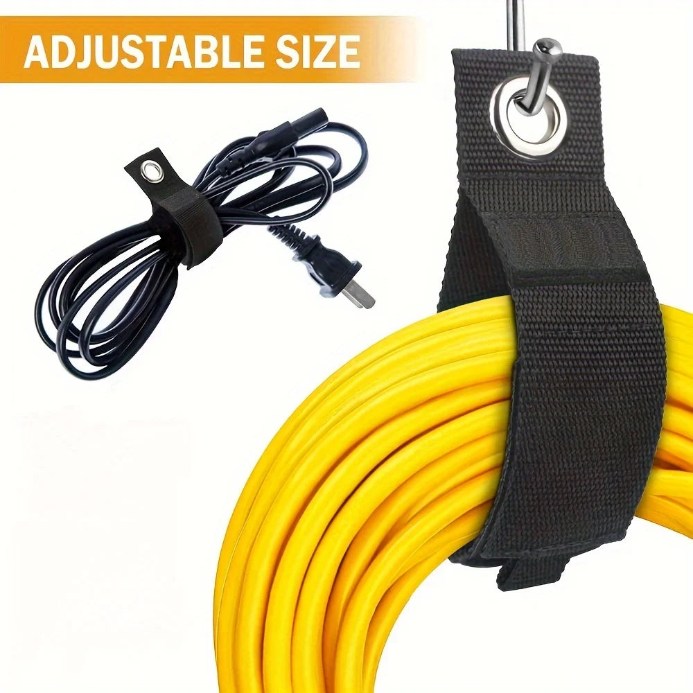 1pc Heavy-Duty Storage Straps, Reusable Extension Cord Organizer, Hose Storage, Accessories Holder For Garage Organization Qme