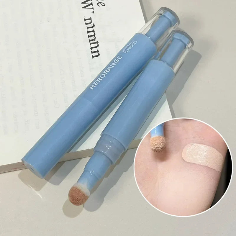 Soft Plush Head Concealer Pen Detail Covering Dark Circles Even Skin Tone Brightening Oil Control Foundation Face Holding Makeup Qme
