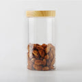 Imitation Wood Grain Sealed Jar Transparent Plastic Food Jar Dried Fruit PET Flower Tea Biscuit Box Food Packaging Bottles Qme 2pcs1000ml