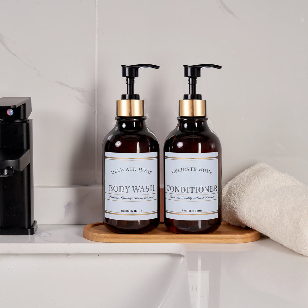 Soap Dispenser with Pump and Labels Dish Soap Dispenser for Kitchen Sink Countertop Decoration Refill Hand Wash Bottle Qme