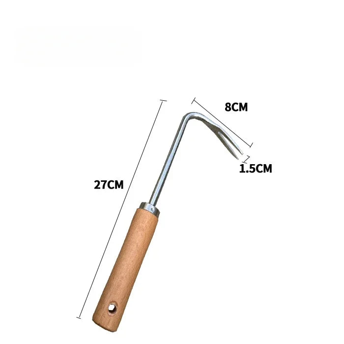 Stainless Steel Manual Weed Puller Gardening Rake Hand Weeder Sharp Qme B