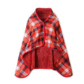 Multifunction Warm Blanket Shawl Plaid Lady Multifunction Wrap Winter Doublelayer Tartan Scarf Home Textiles Minds Blanket Qme D