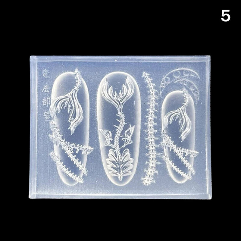 Sea Shell Starfish Goldfish Koi Fish 3D Acrylic Nail Mold Summer Qme 5