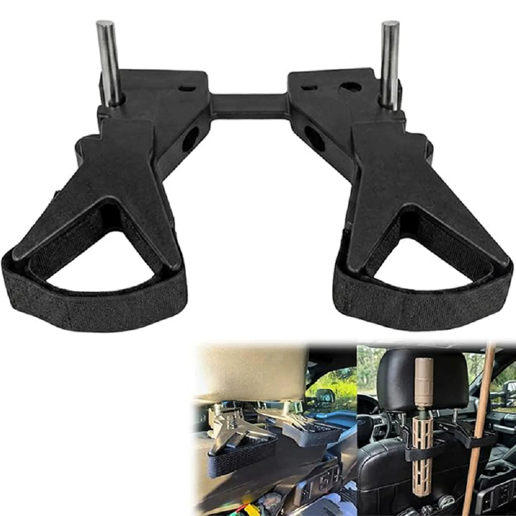 Universal Vehicle Rifle Holder Adjustable Seat Back Gun Organizer Easy To Install for Trucks Cars SUVs Hunting Rifles Shotguns Qme