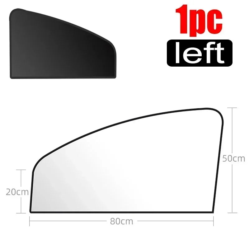 2025 Magnetic Car Sunshade Cover Summer UV Protection Side Rear Window Curtain Black Mesh Sun Shade Cover Auto Car Accessories Qme 1pc Left
