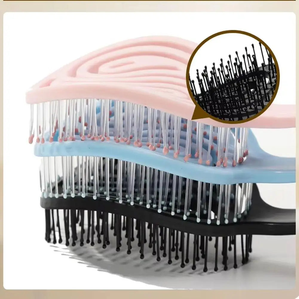Curly Hair Massage Comb Scalp Reducing Breakage Detangling Brush Fine Qme