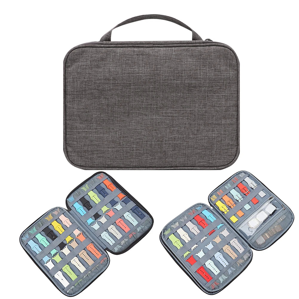 Portable Watchband Travel Pouch Box for Watch Band Multifunction Watch Strap Organizer Band Storage Pouch Qme