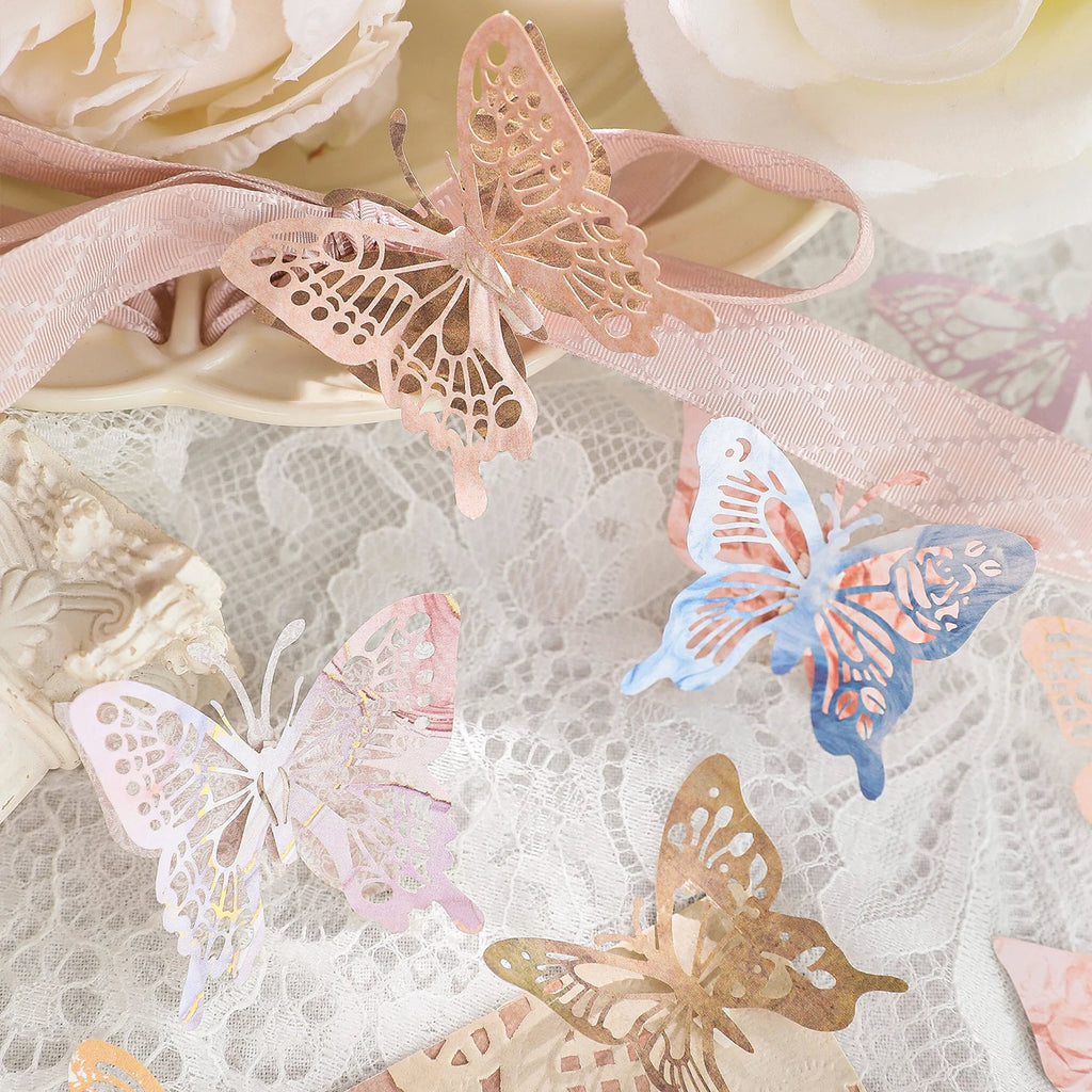 30pcs/pack Decor Scrapbook Hollow lace Materials Paper Combo Kit DIY Junk Journal Collage Photo Album Vintage Stationery Qme