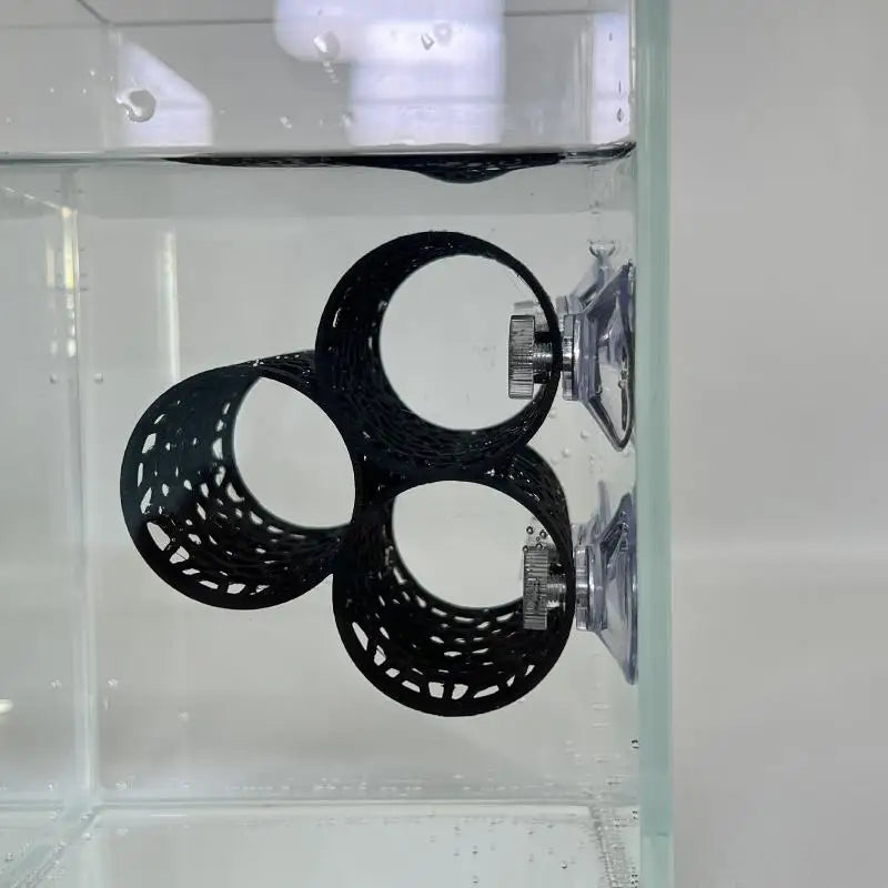 Suction Cup Fish Aquarium Hideout Resting Tube Bed Tunnel Hollow Qme