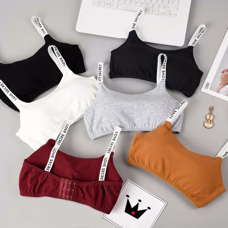 Women's Seamless Tube Bra Letter Strap Anti Exposure Sports Bralette Qme