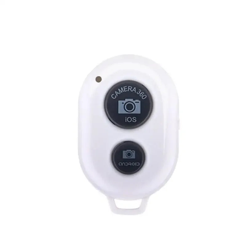 10pcs Mini Bluetooth Remote Control Universal Remote Control Selfie Stick Bluetooth Camera Controller One Click Wireless Selfie Qme White
