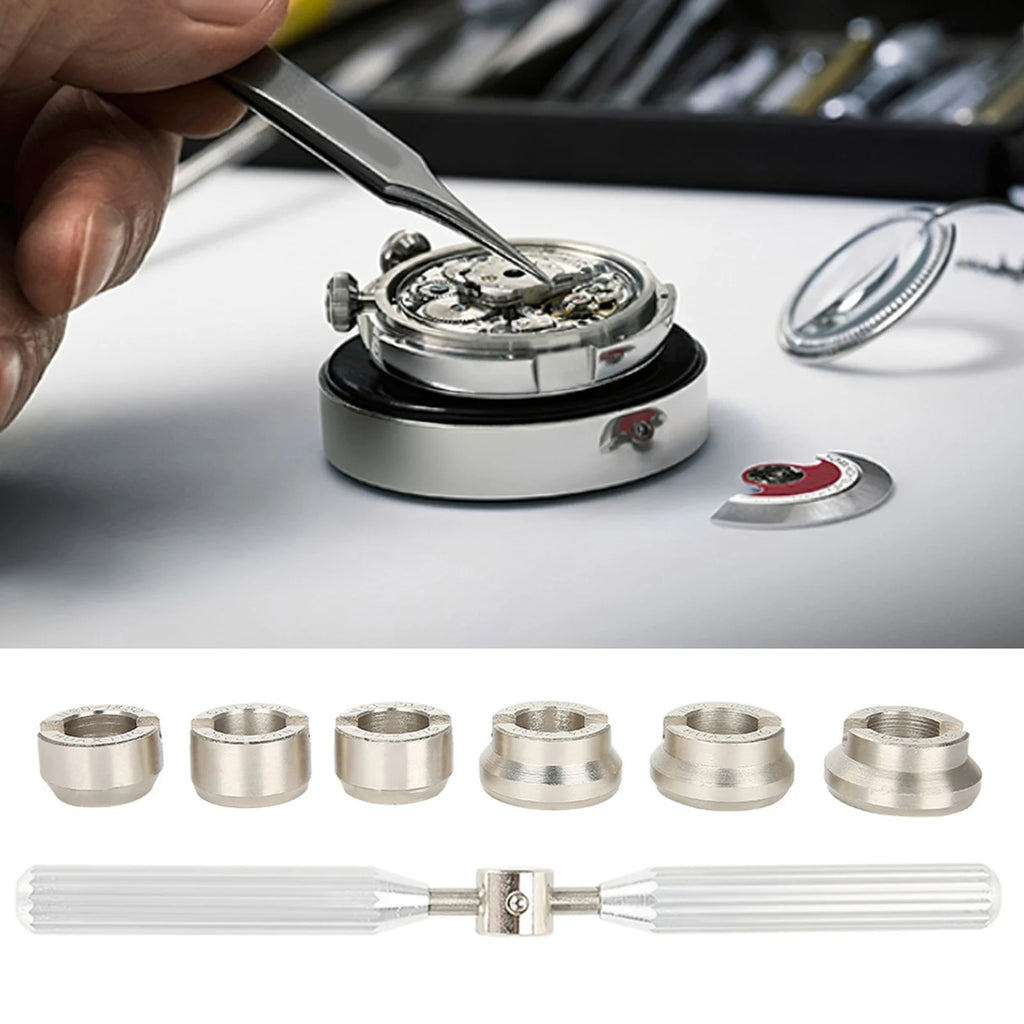 Watch Back Case Cover Opener Remover Wrench Dies Repairer Tool Set for Oyster Watch Back Case Remover for Watchmaker Qme