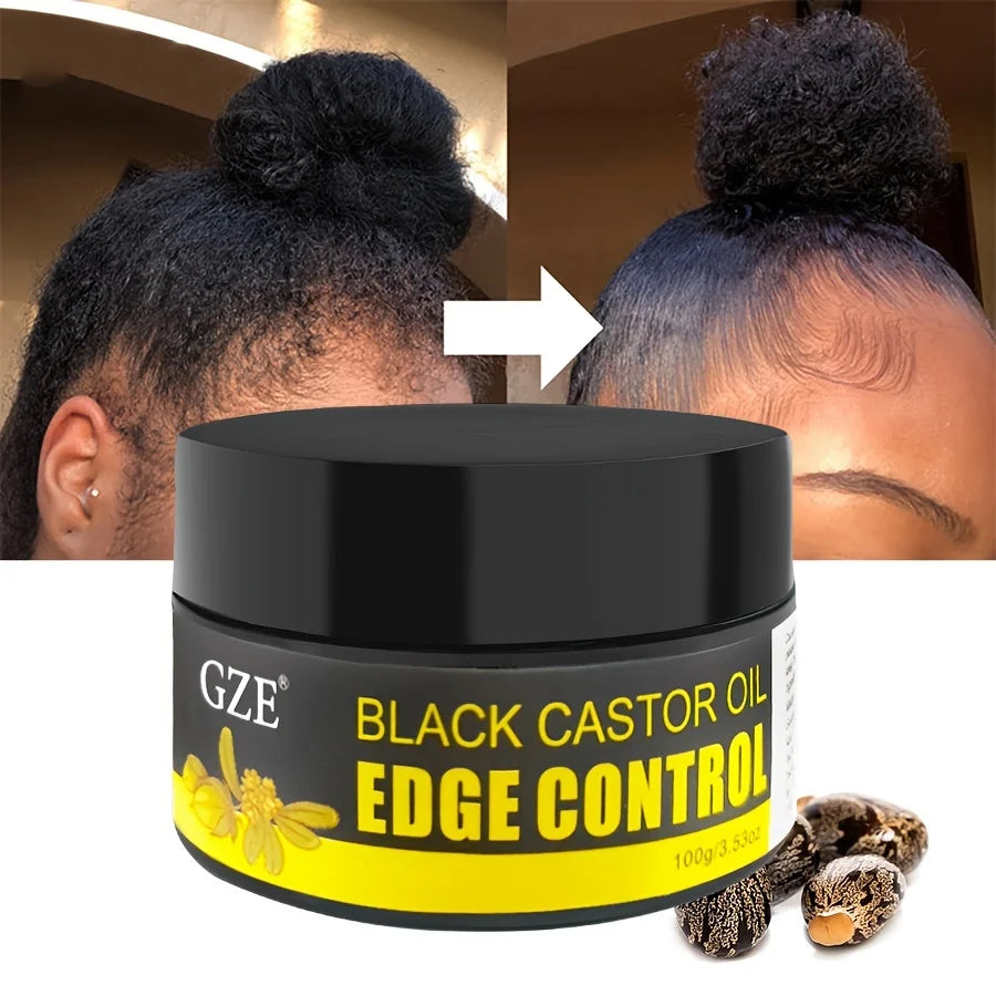 GZE African Black Castor Extra Hold Braid, Loc, Twist Gel, Tames Frizz & Edges, Coconut Oil Edge Control Qme Default Title