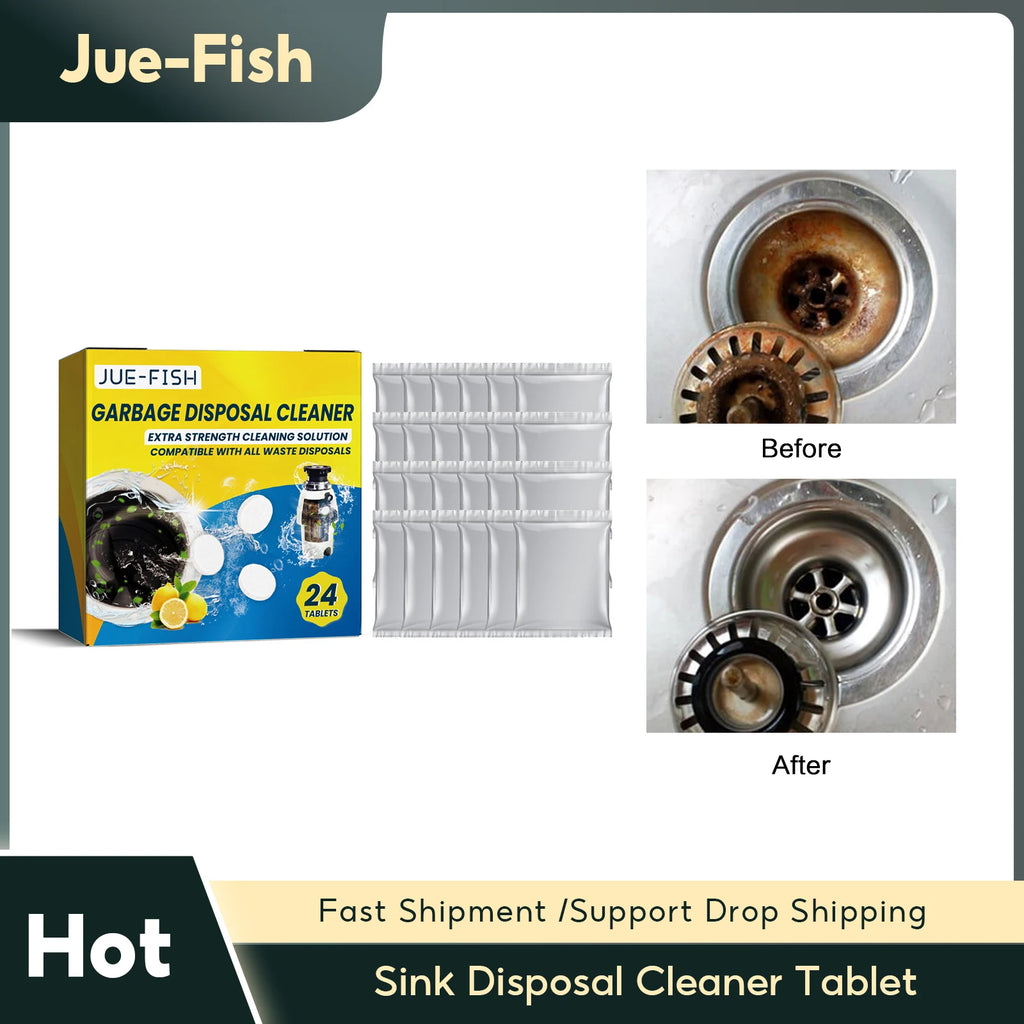 Sink Disposal Cleaner Tablet Removing Residue Odor Eliminator Kitchen Bathtub Pipe Drain Clean Household Kitchen Sink Detergent Qme