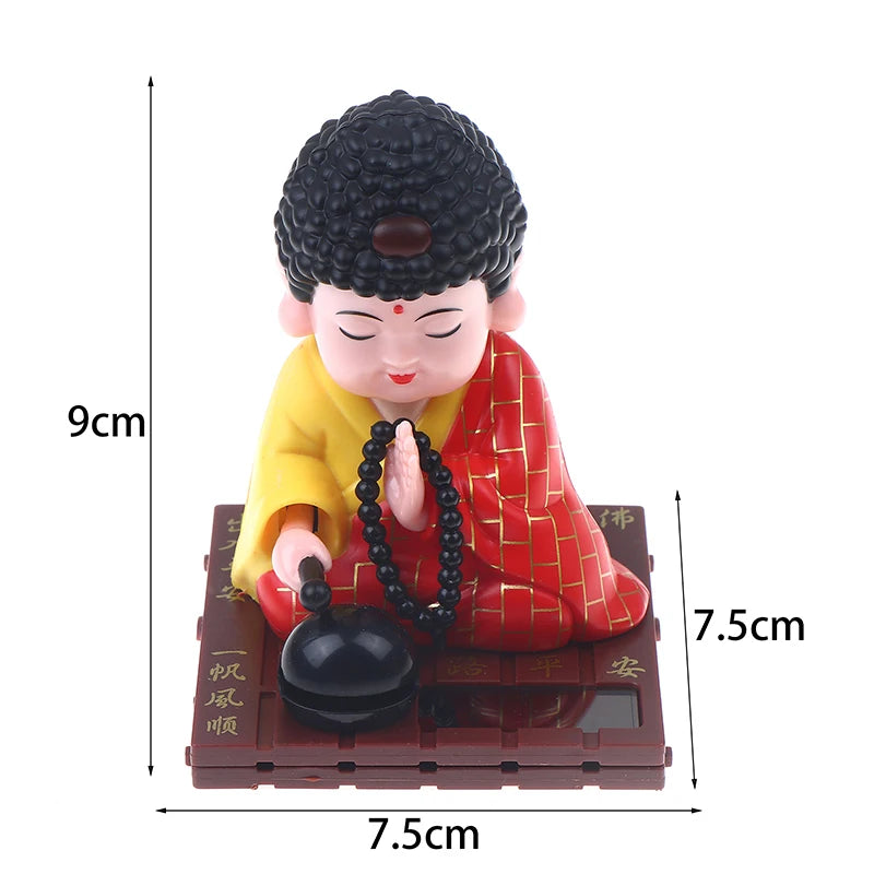 Little Monk Buddha Head Toy Car Ornament For Desk Home Decor Qme