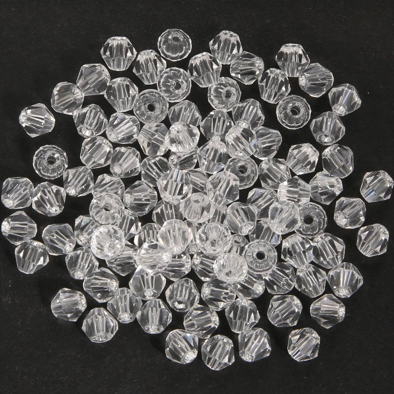 Glass Beads Bicone Shaped Faceted Crystal Jewelry Making Bracelet