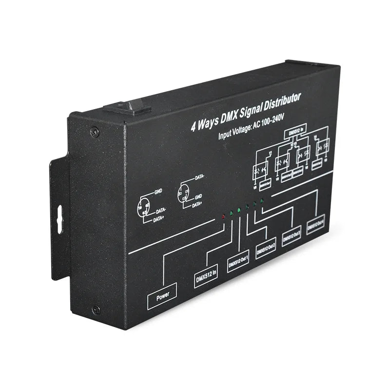 High Power Dmx Led Controller 5CH 10A/CH DMX 512 Decoder Dimmer Driver DC12V-24V MAX 1200W for Led Rgbcw Strip or Light Qme