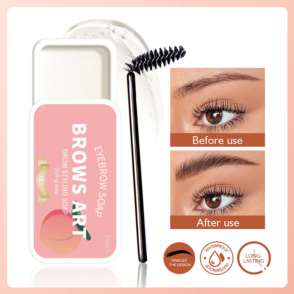 Long-Lasting Eyebrow Styling Gel with 3D Feathery Wild Brow Setting - Waterproof and Easy to Apply Qme