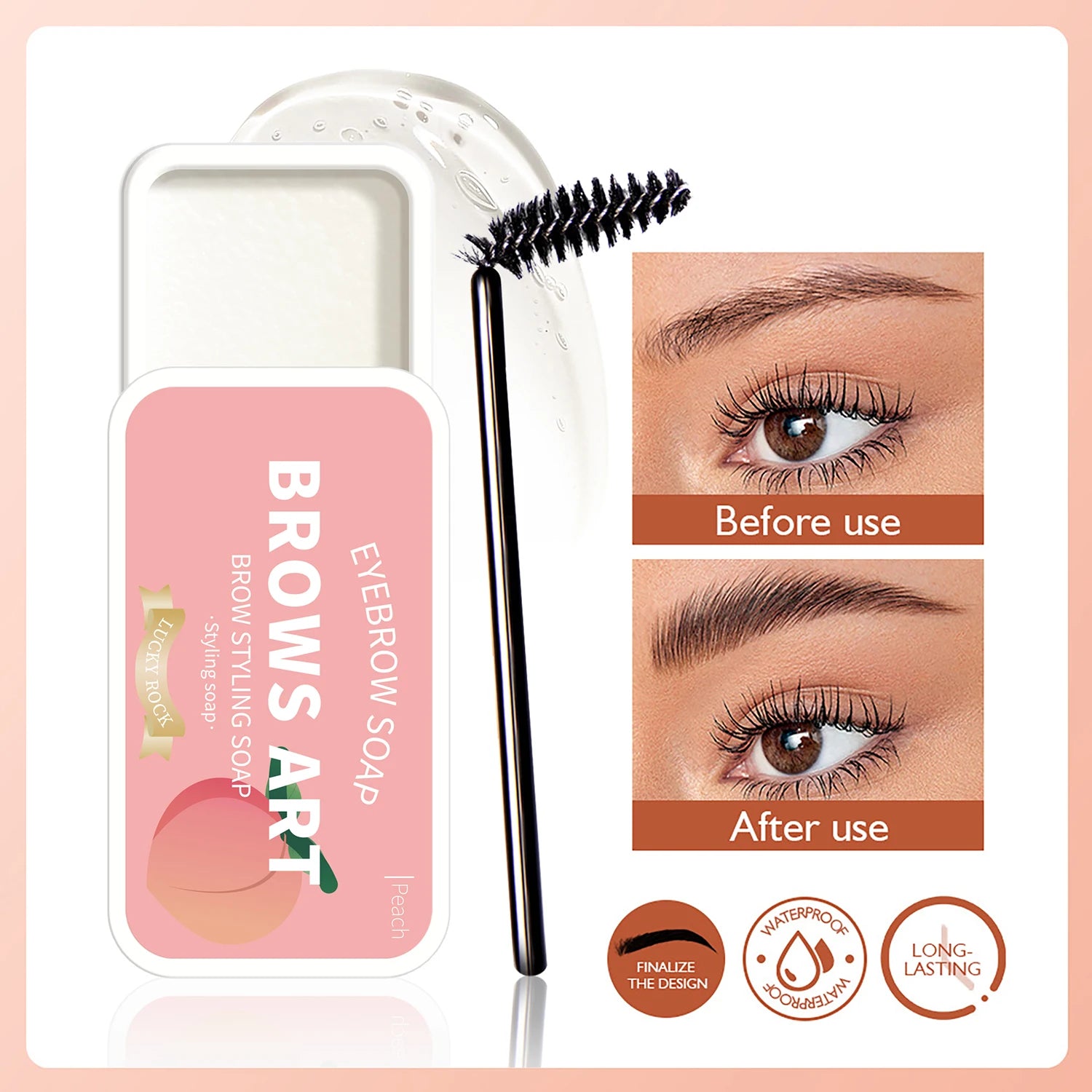 Long-Lasting Eyebrow Styling Gel with 3D Feathery Wild Brow Setting - Waterproof and Easy to Apply Qme