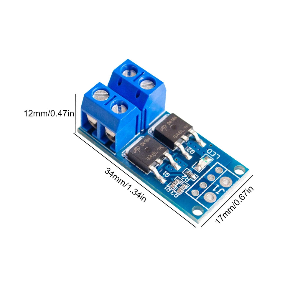 PWM Regulator Control Panel DC 5V-36V High Power MOSFET Switch Drive Module 400W 15A Max 30A 0-20KHz for Lamp Brightness Control Qme