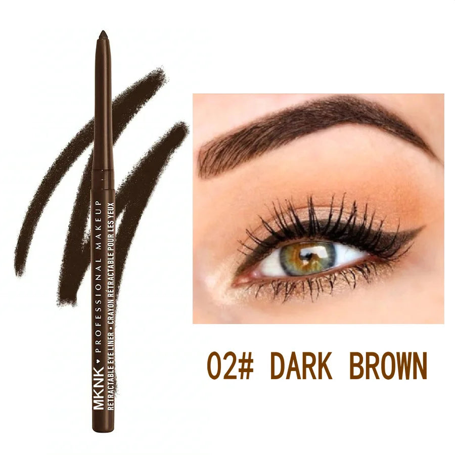Auto Rotating Eyeliner Gel Pencil Lip Liner Easy Pigment Eye Makeup Qme 02