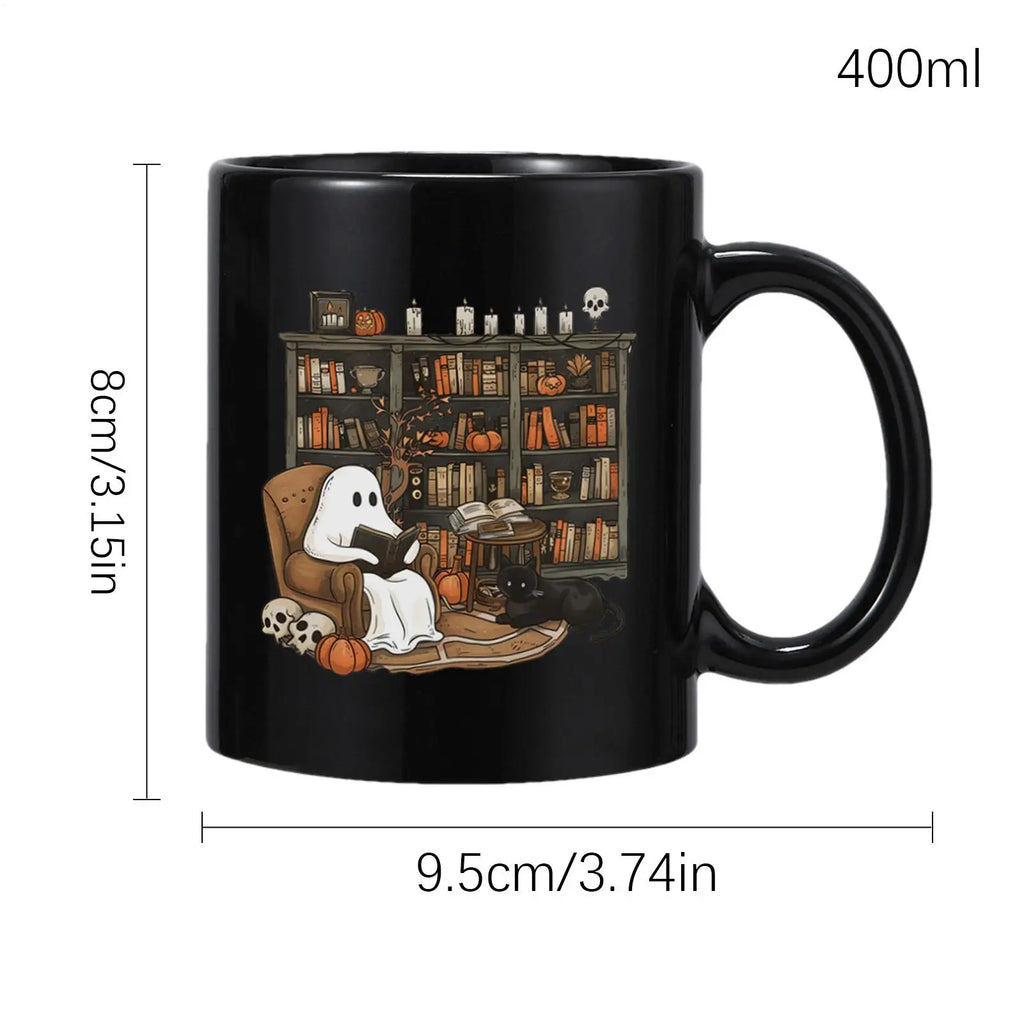 Halloween Coffee Mug Pumpkin Ceramic Spooky Teapot Water Cup Fall Qme