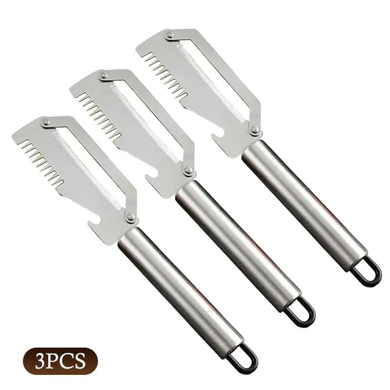 Stainless Steel Multi-functional Peeling Knife Comfortable Handle Qme 3PCS