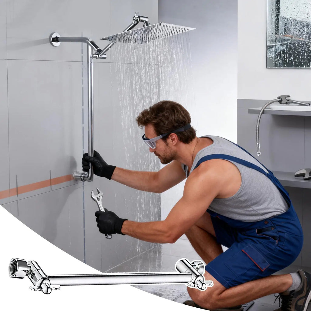 Shower Arm Extension 304 Stainless Steel Bathroom Supplies Head Qme
