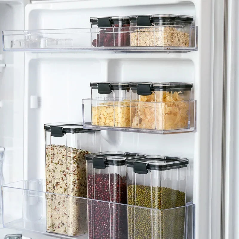 Moisture Proof Sealed Storage Jars Transparent Plastic Airtight Qme