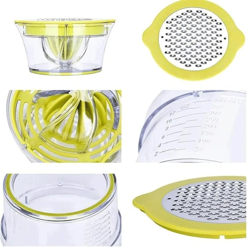 4-in-1 Citrus Lemon Orange Juicer Manual Hand Squeezer Built-in Qme