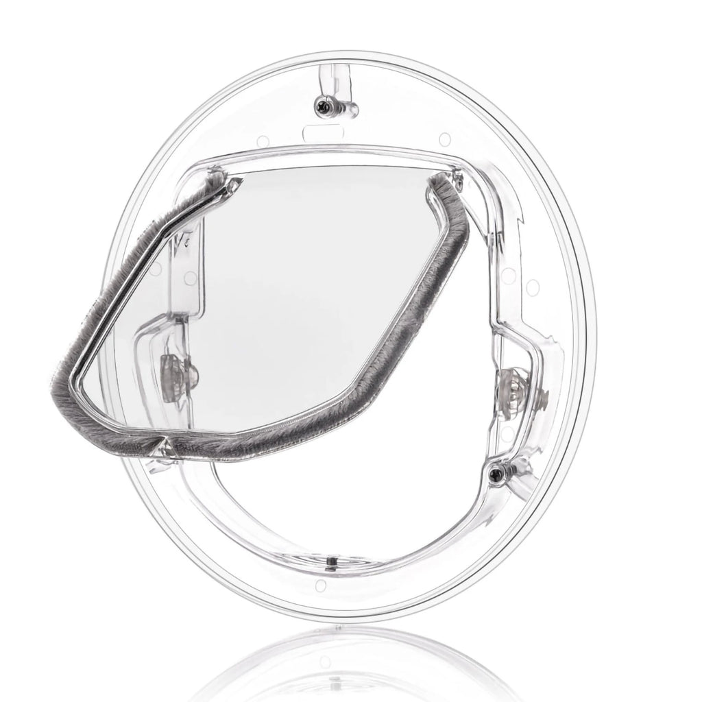 4 Way Locking Cat Flap Door Pet Access Hole Flexible Small Pet Door For Cats Small Dogs Puppy Indoor Outdoor Entry Exit Gate Qme White