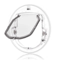 4 Way Locking Cat Flap Door Pet Access Hole Flexible Small Pet Door For Cats Small Dogs Puppy Indoor Outdoor Entry Exit Gate Qme White