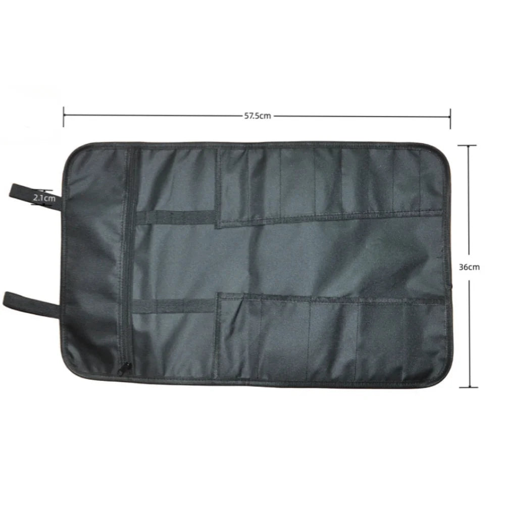 Portable Roll-Up Tool Bag Made of Oxford Fabric Durable Storage for Automotive Electrician & Hardware Tools Qme