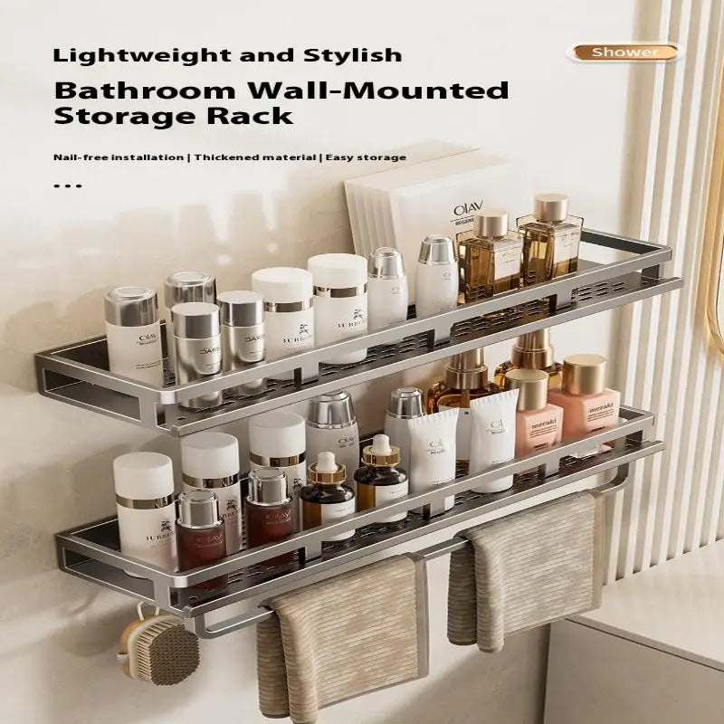 Kitchen Storage Basket Toilet Accessories Bathroom Aluminum Wall Qme