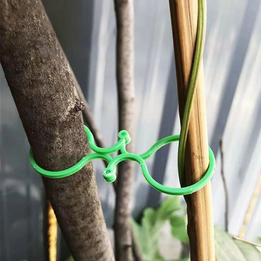 50PCS Horticulture 8 Figure-Eight Buckle Plastic Plant Binding Fixed Cable Tie Multi-Functional Fixed Clamp Hoist Ring Qme