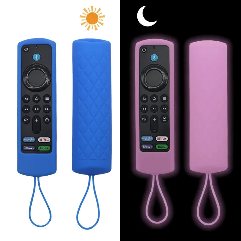 Silicone Remote Pretective Cover For Fire Stick 4K MAX/ 3rd Gen Fire TV Remote Case Glow in The Dark Anti-drop Dustproof Case Qme