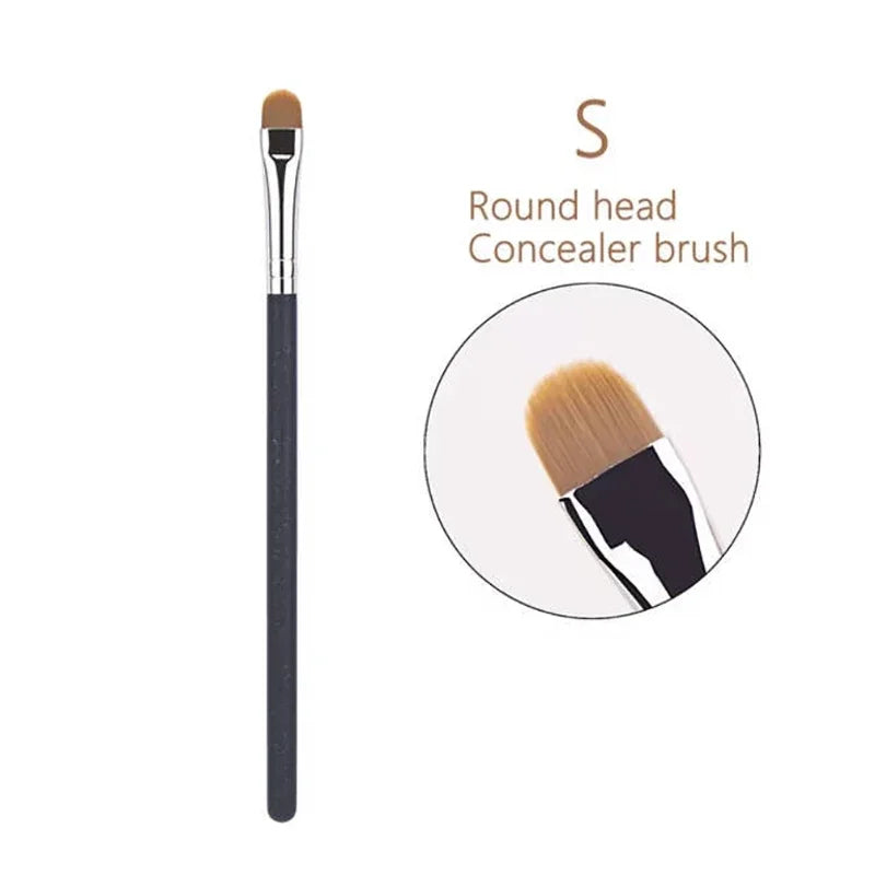 Flat Round Ultra-thin Foundation Concealer Makeup Brush Professional Contour Liquid Cream Concealer Make-up Tool 4 Types Sizes Qme S